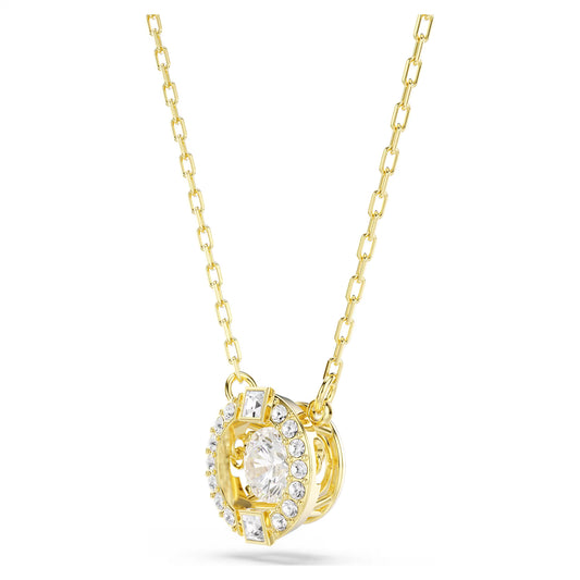 Una Angelic pendant, Mixed cuts, White, 18K gold finish
