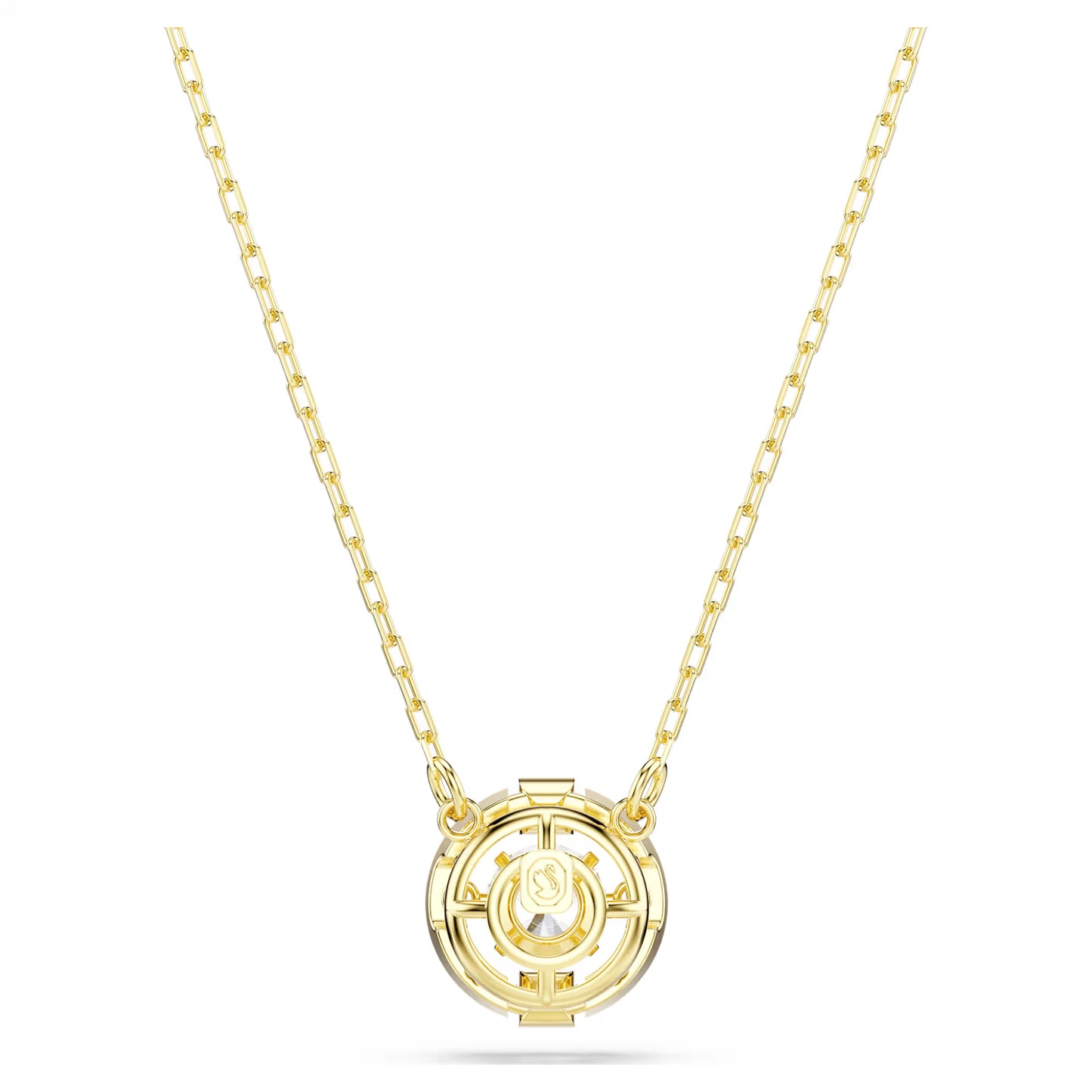 Una Angelic pendant, Mixed cuts, White, 18K gold finish