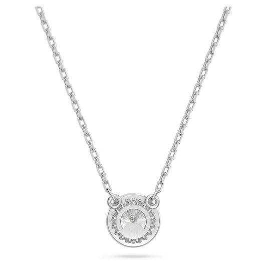 Constella pendant, Round cut, Pavé, White, Rhodium