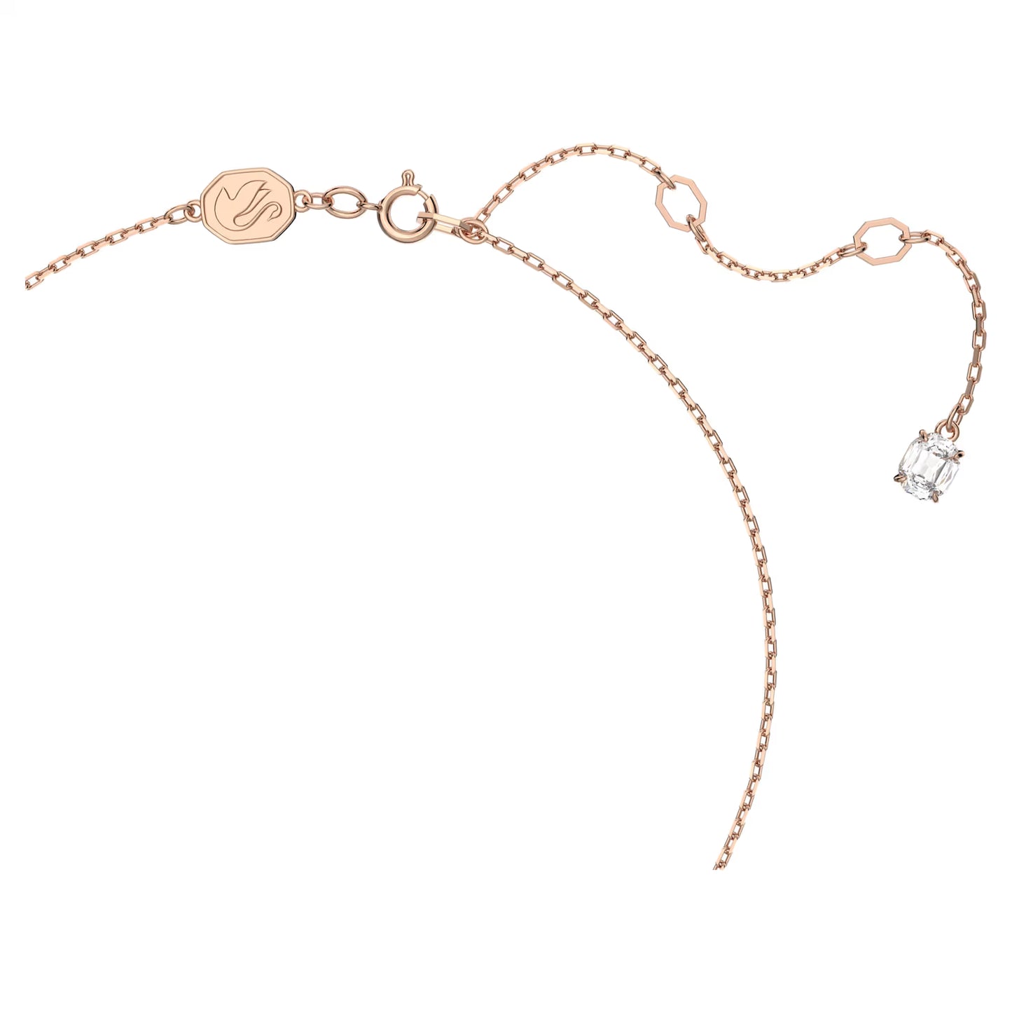 Constella pendant, Round cut, Pavé, White, Rose