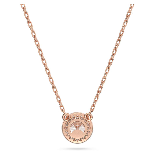 Constella pendant, Round cut, Pavé, White, Rose