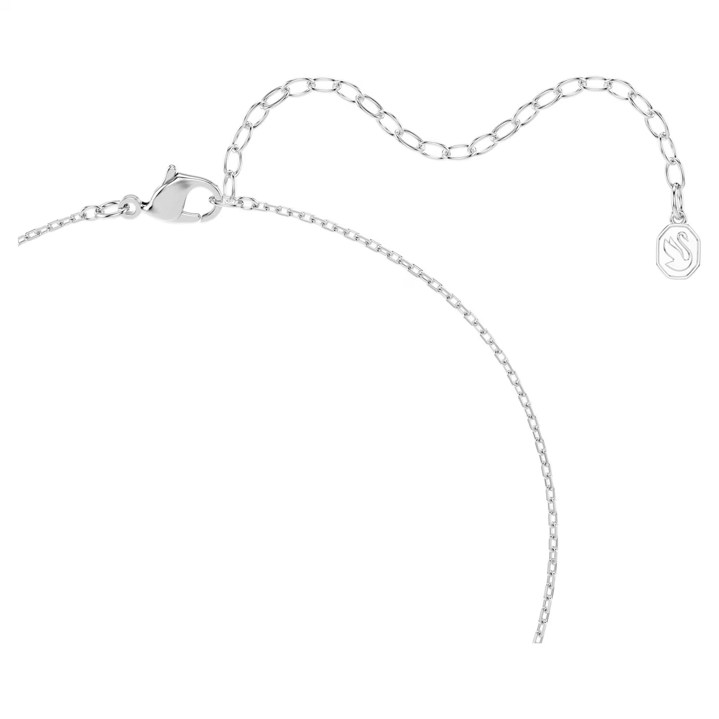 Una Angelic set Cushion cut, White, Rhodium plated