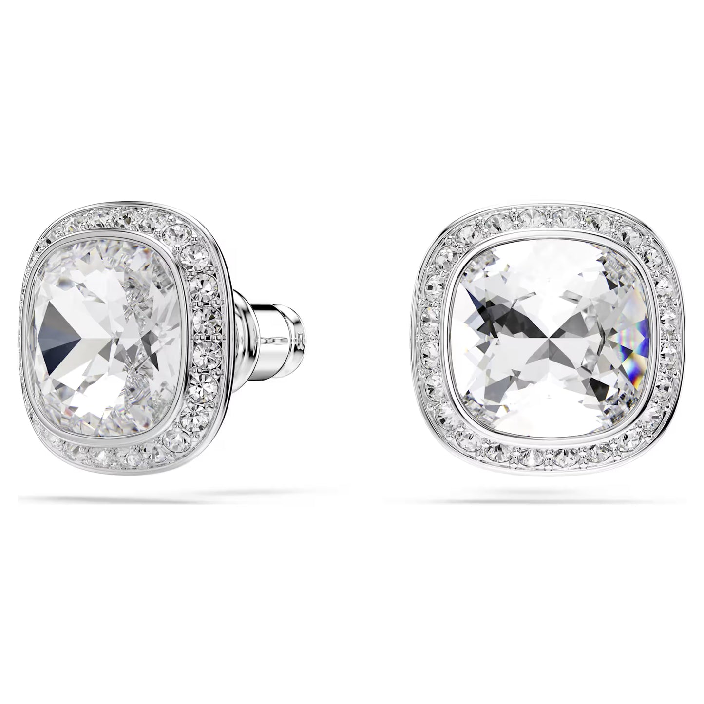 Una Angelic set Cushion cut, White, Rhodium plated