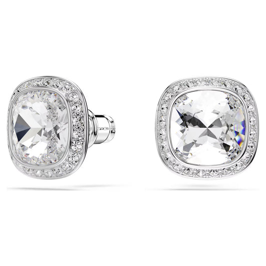 Una Angelic set Cushion cut, White, Rhodium plated