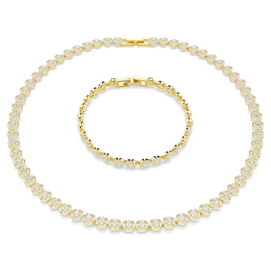 Una Angelic set, Round, Gold-tone
