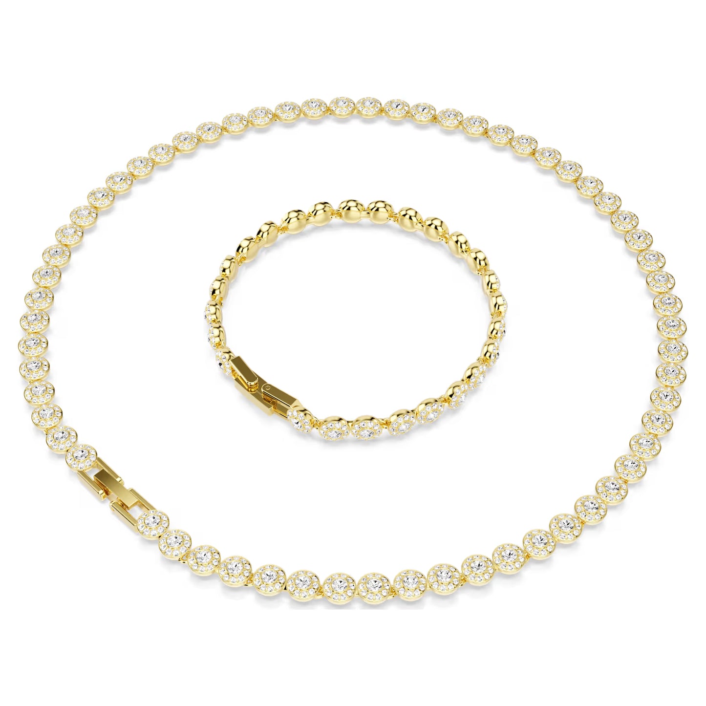 Una Angelic set, Round, Gold-tone