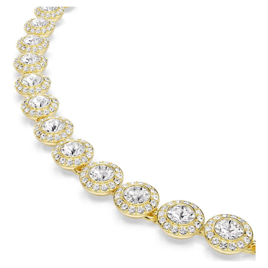 Una Angelic set, Set (3), Round cut, White, Gold-tone plated