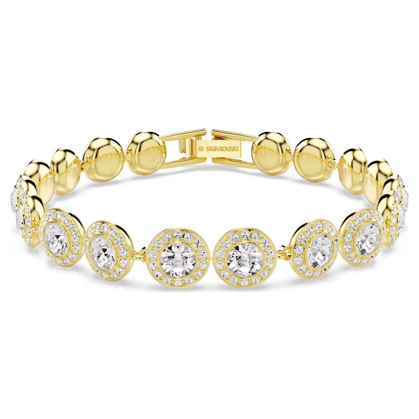 Una Angelic set, Set (3), Round cut, White, Gold-tone plated