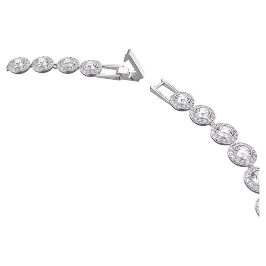 Una Angelic Necklace Set, White, Rhodium