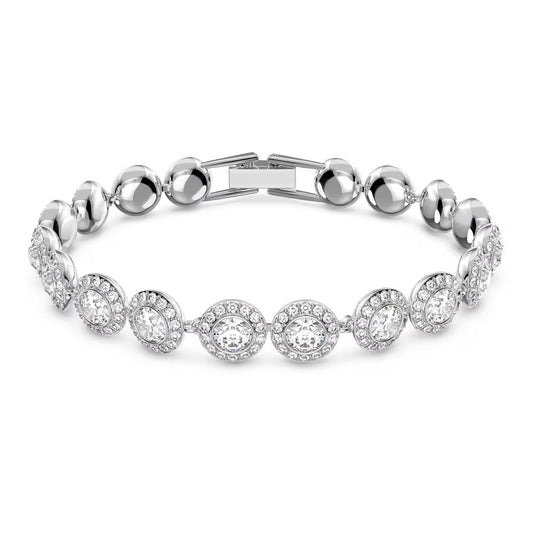 Una Angelic Necklace Set, White, Rhodium