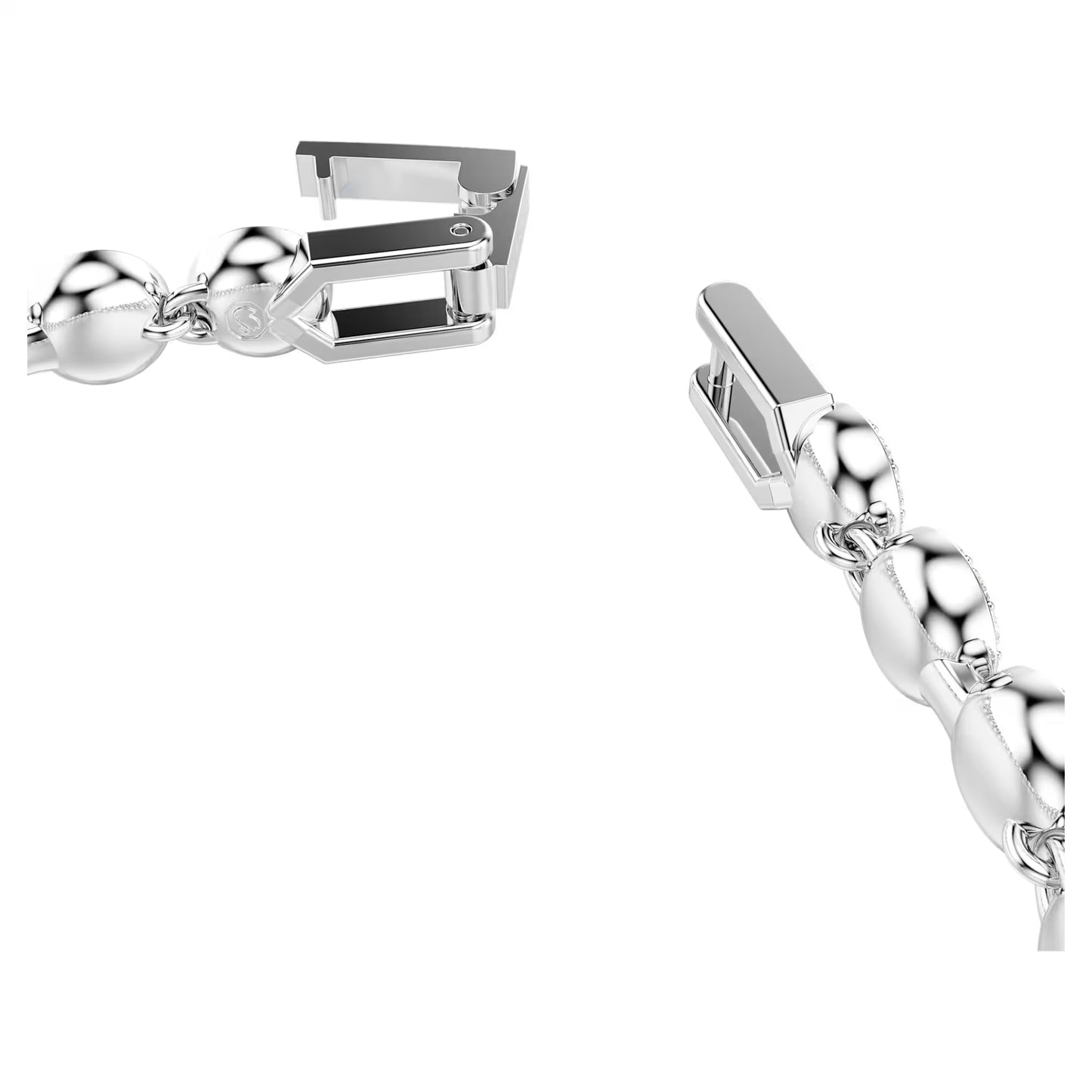Una Angelic Tennis bracelet, Round cut, Blue, Rhodium plated