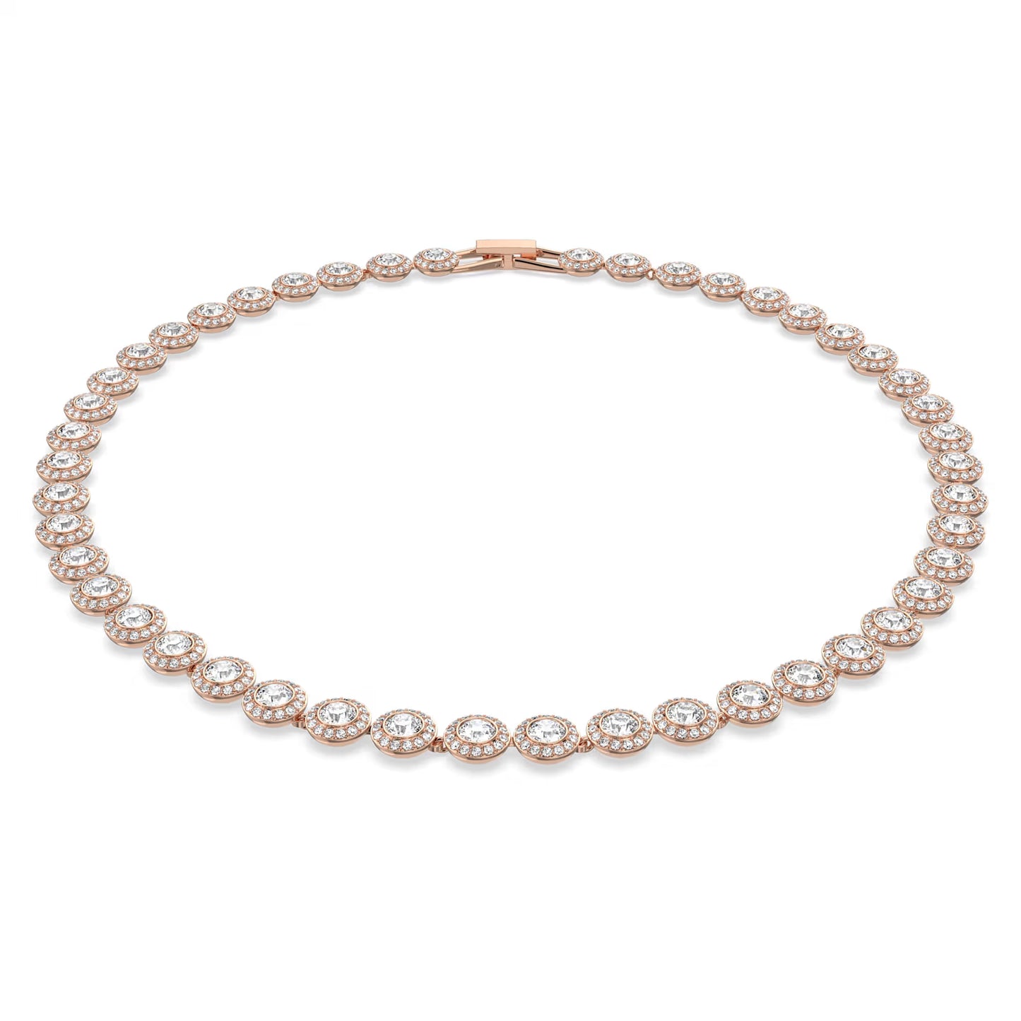 Una Angelic Necklace, White, Rose-gold tone
