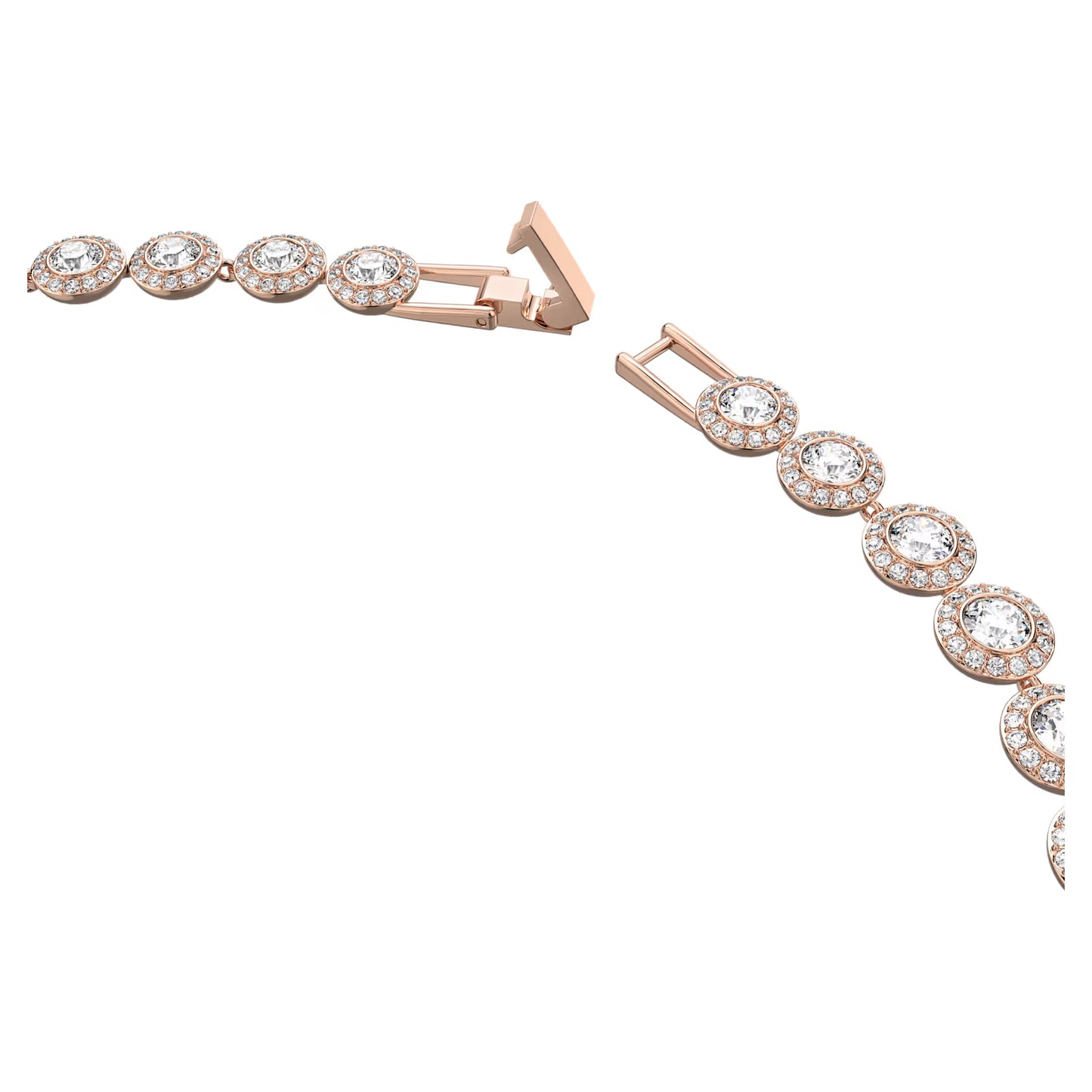 Una Angelic Necklace, White, Rose-gold tone