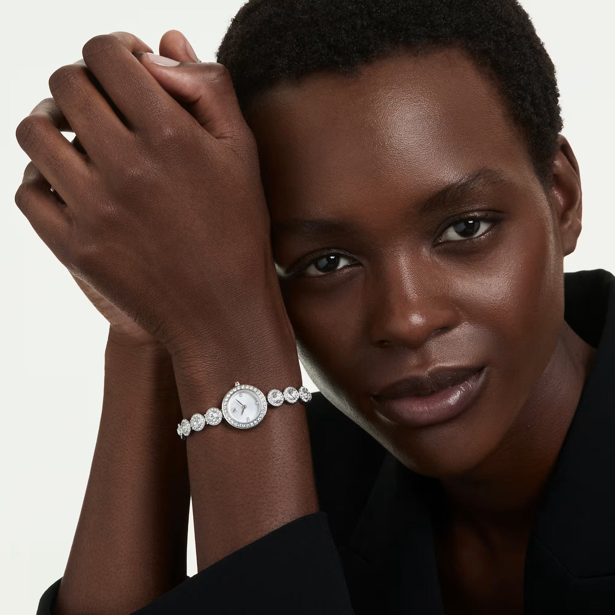 Una Angelic watch, Crystal bracelet, Silver Tone, Stainless steel