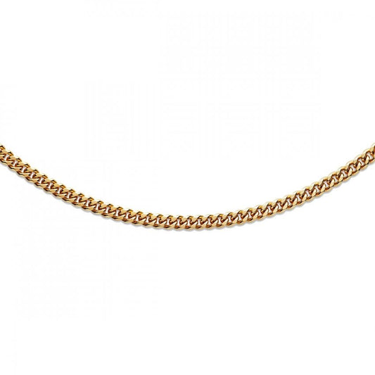 Men's Yellow Gold Plated Polished 55cm Necklace