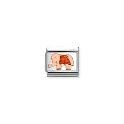 rose gold and red elephant charm