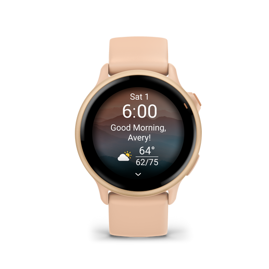 Garmin Vivoactive 6 Metallic Pink Dawn with Pink Dawn Band