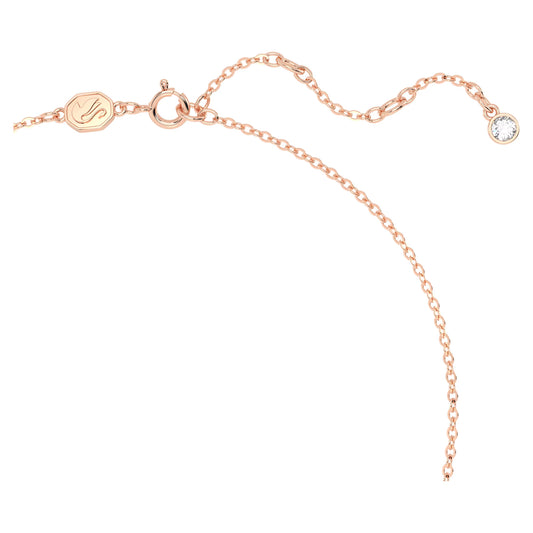 Volta set, Bow, White, Rose gold-tone plated