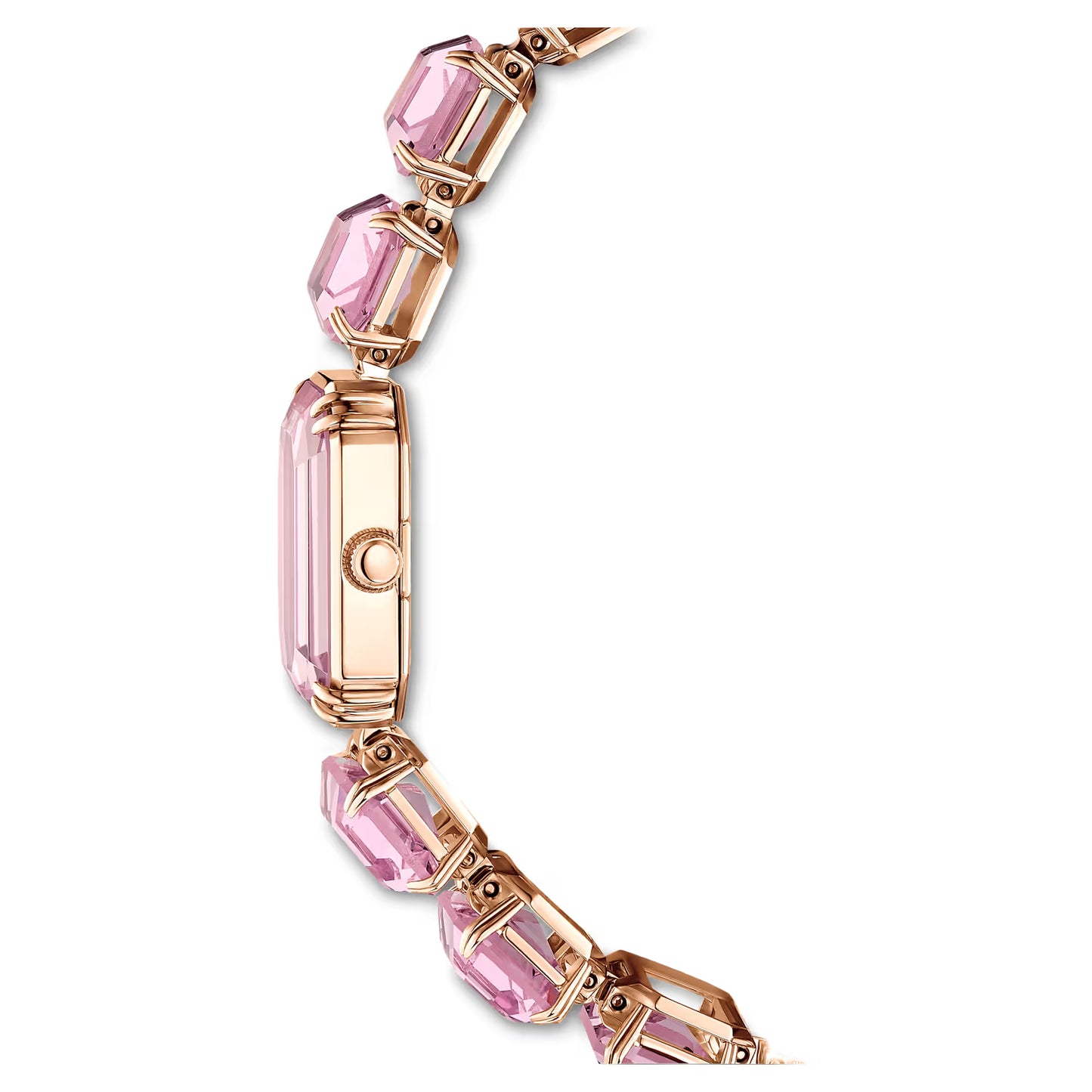 Watch, Octagon cut bracelet, Pink, Rose gold-tone finish