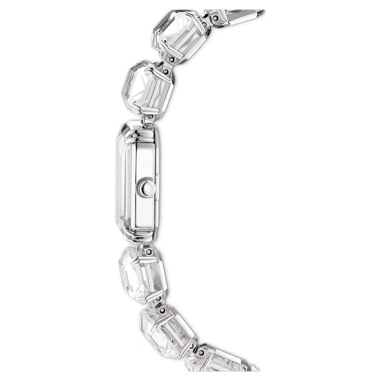 Watch Octagon cut bracelet, White, Stainless steel