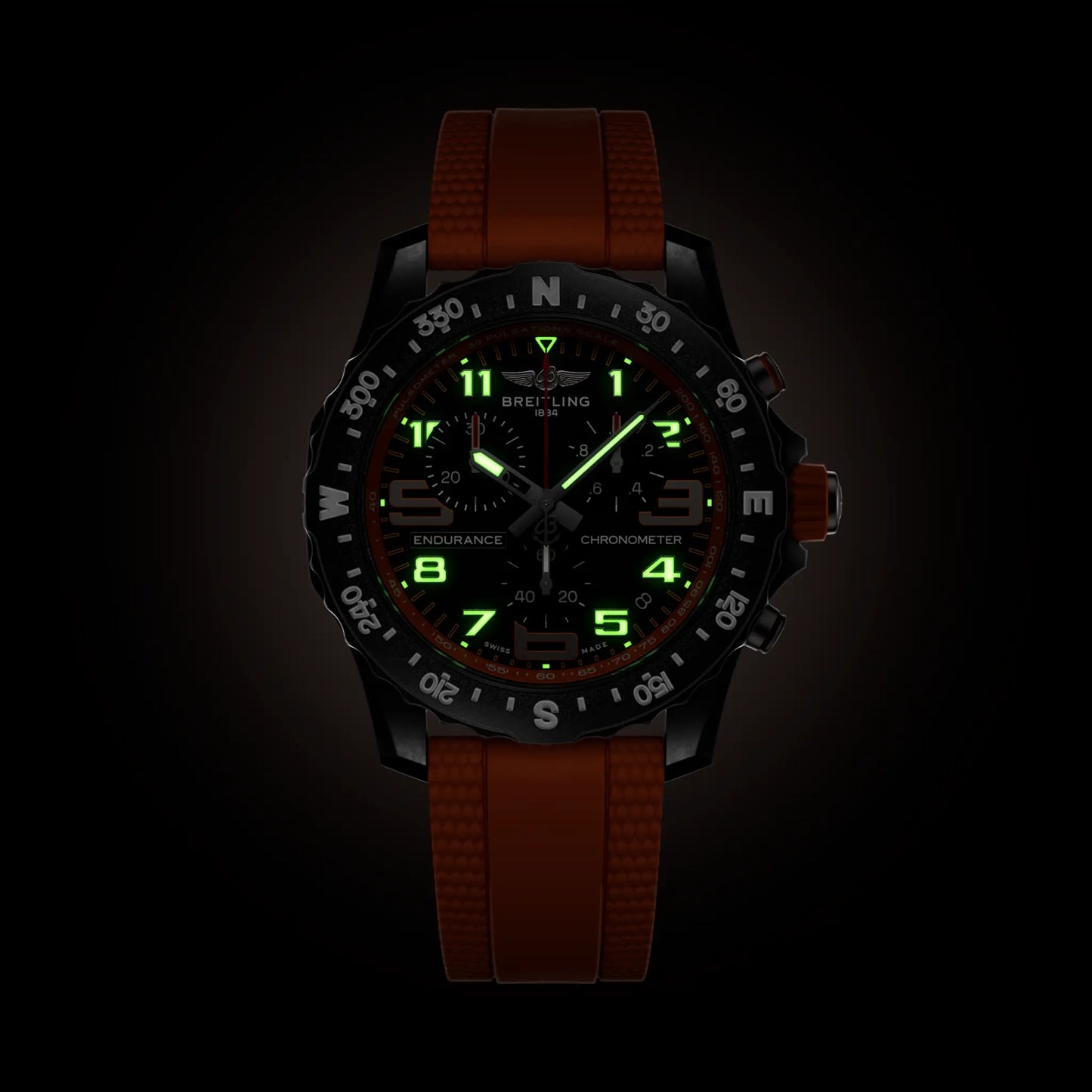 Endurance Pro 44 | 44mm Breitlight® Case Orange Strap