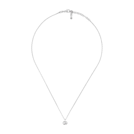 GUCCI 18ct White Gold GG Running Necklace
