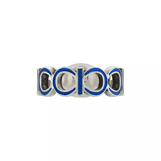 Interlocking Enamel GUCCI Ring 9mm