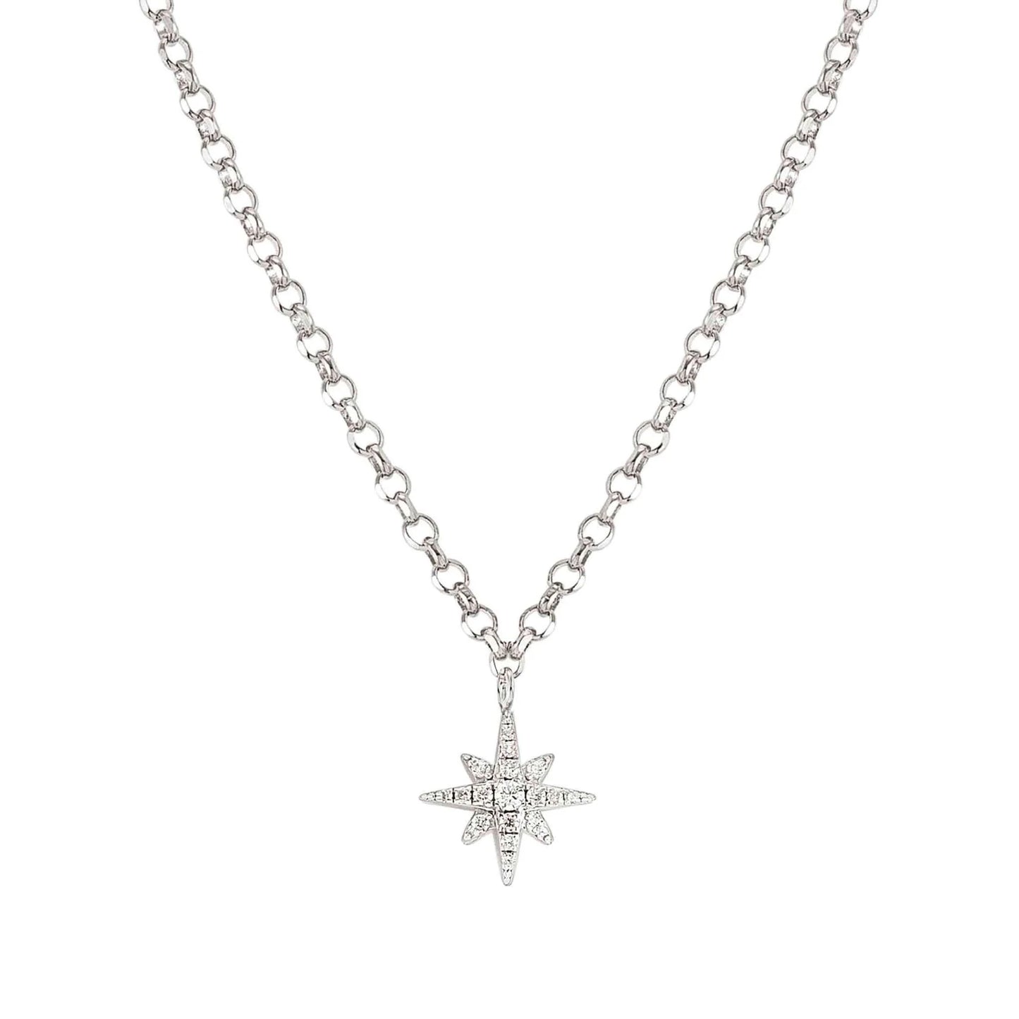 Sweetrock Silver Star CZ Necklace