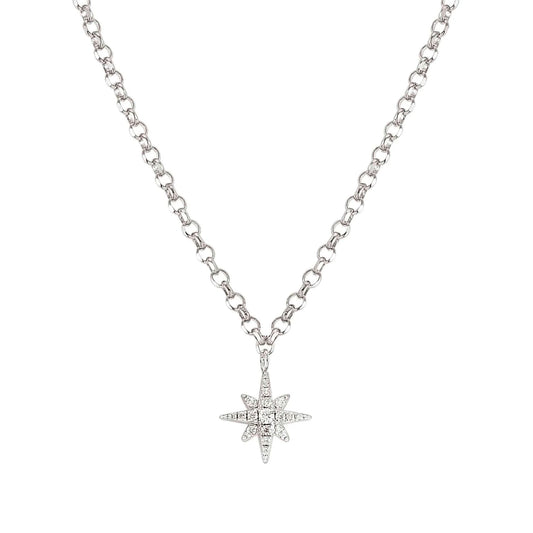 Sweetrock Silver Star CZ Necklace